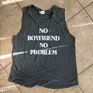 enough about me... Gray Muscle Tee Sleeveless Tank Top